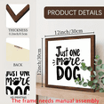 thumbnail image 3 of 2D Flat, Just One More Dog Rustic Wooden Sign - 12x12 Inch Farmhouse Decor, Perfect for Dog Lovers Ideal for Home, Office Party Atmosphere 2D Flat, 3 of 7