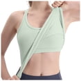 thumbnail image 1 of GDREDA Tank Dresses Women Summer Ribbed Workout Short Racerback Tank Tops For Women With Built In Bra Women's Tanks & Camis Mint Green,L, 1 of 6