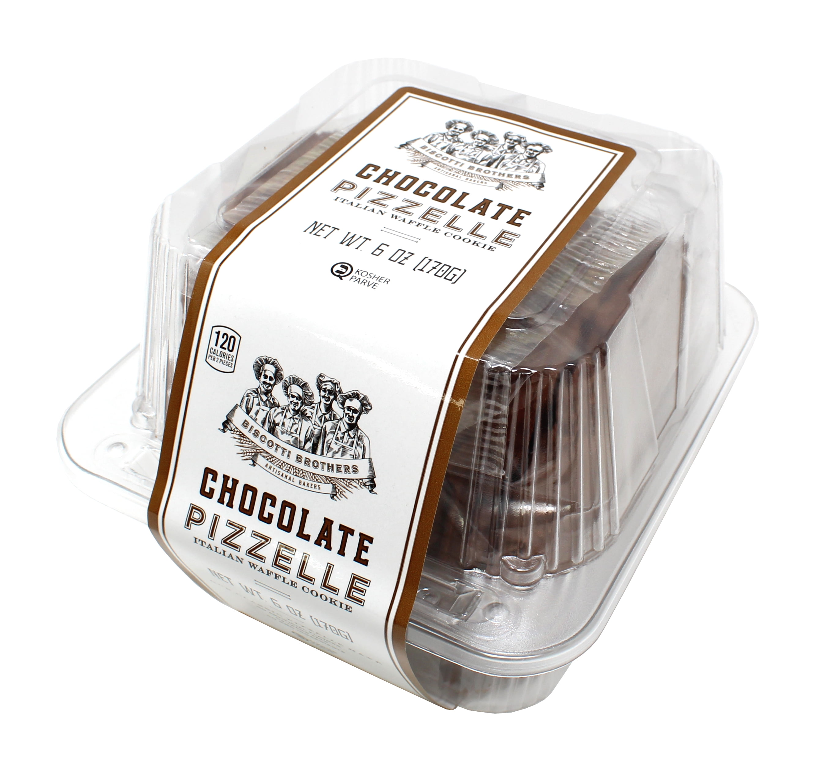 Biscotti Brothers Baked Chocolate Pizzelle Crispy Cookies, 6 oz