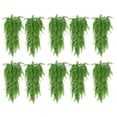 thumbnail image 1 of 10 piezas de plantas colgantes artificiales de plástico, helechos persas, plantas verdes falsas para interiores y exteriores, paredes, bodas, patios, porches, decoración, 1 of 14