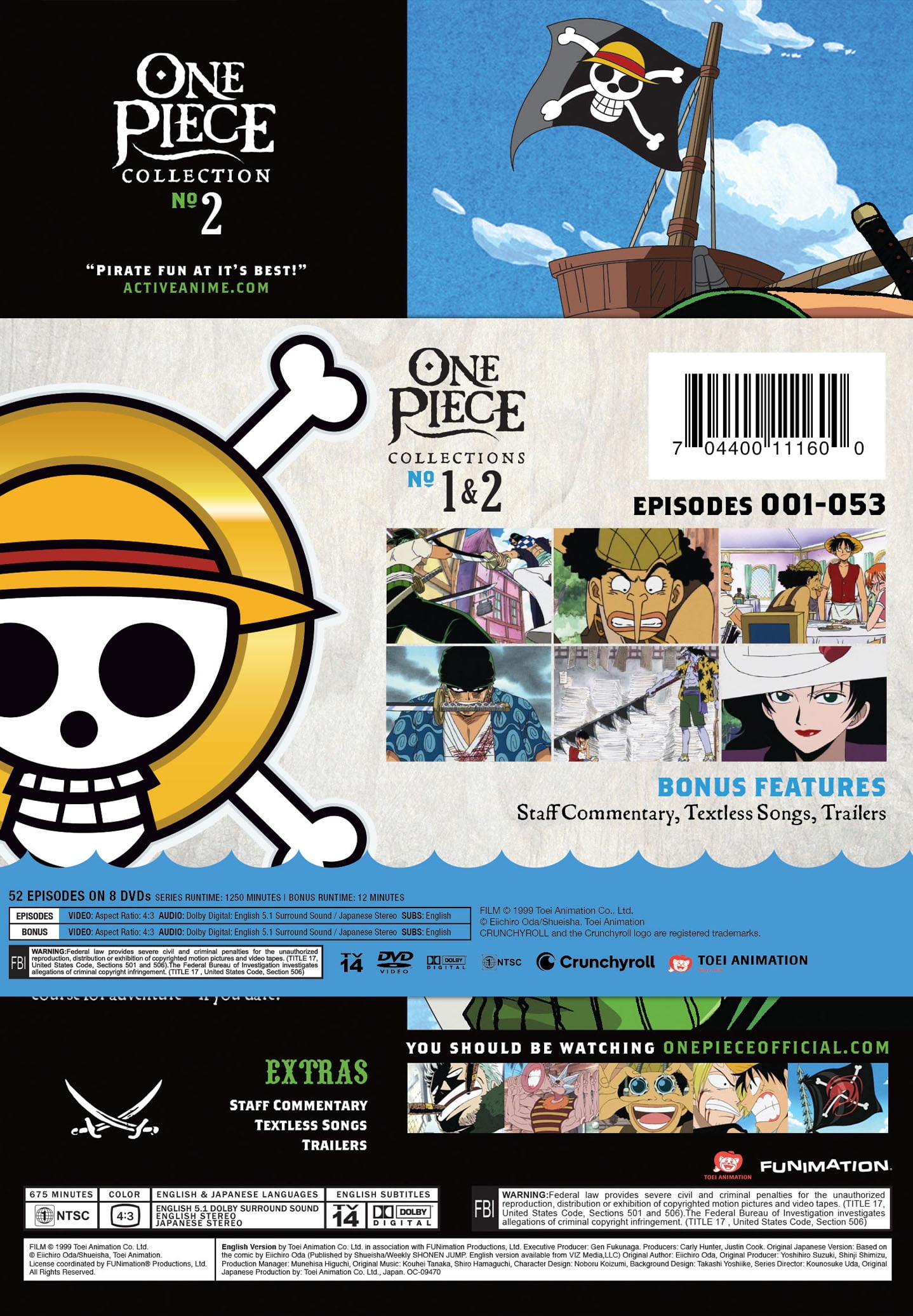 One Piece Bundle #1-#2 (Walmart Exclusive) (DVD) Crunchyroll