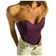 thumbnail image 5 of Chaleco vintage de satén con diseño en espiga y escote halter cruzado en el pecho para mujer - Chaleco sin mangas y cuello alto, poliéster, ropa informal de fiesta, 5 of 8