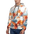 thumbnail image 3 of Naloa Three Goldfish Watercolor Splash Men's Casual Hooded Collar Drawstring Hoodies Pullover Sweatshirts Casual Long Sleeve Shirts-XX-Large, 3 of 7