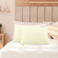 thumbnail image 1 of Juego de fundas de almohada con cremallera de microfibra suave PiccoCasa de 2, blanco perla, tamaño queen, 1 of 7