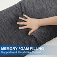thumbnail image 3 of XWZO Cooling Body Pillow for Side Back and Stomach Sleepers - Shredded Memory Foam Bed Pillow with Removable & Adjustable Filling, Set of 1, 20 x 54 Inches, Grey, 3 of 8