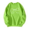 thumbnail image 5 of ASDFVBKG Oversized Sweatshirt for Women Crewneck Long Sleeve Casual Fleece Tops Graphic Hoodies Pullover Sweater Green S, 5 of 5