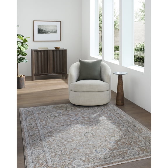 Livabliss Lausanne Traditional Area Rug,5'3" x 7',Ivory/Burnt Orange