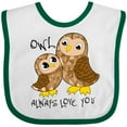 thumbnail image 3 of Inktastic Owl Always Love You- Cute Owl Family Boys or Girls Baby Bib, 3 of 4