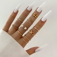 thumbnail image 4 of YIEMEEN 9Pcs Pearl Open Ring Stackable Joint Ring for Party Dress Accessory Jewelry, 4 of 9