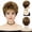 Golden Brown, variant on Short, tapered wigs suitable for older women, perfect for Halloween costumes or grandma looks. Made of synthetic fibers, ideal for mothers, grandmothers, or other elderly women.