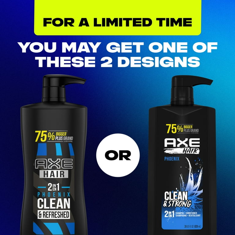 Axe Phoenix Moisturizing 2-in-1 Shampoo and Conditioner, Crushed
