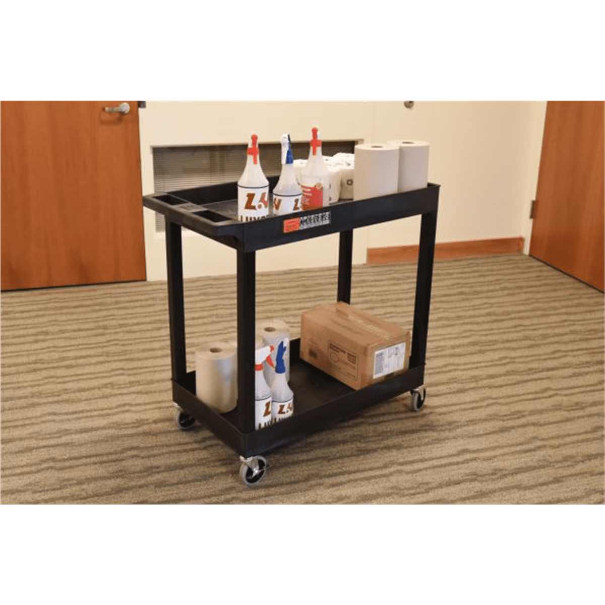 LoDrid Rolling Cleaning Caddy With Lid, Cleaning Supplies Organizer