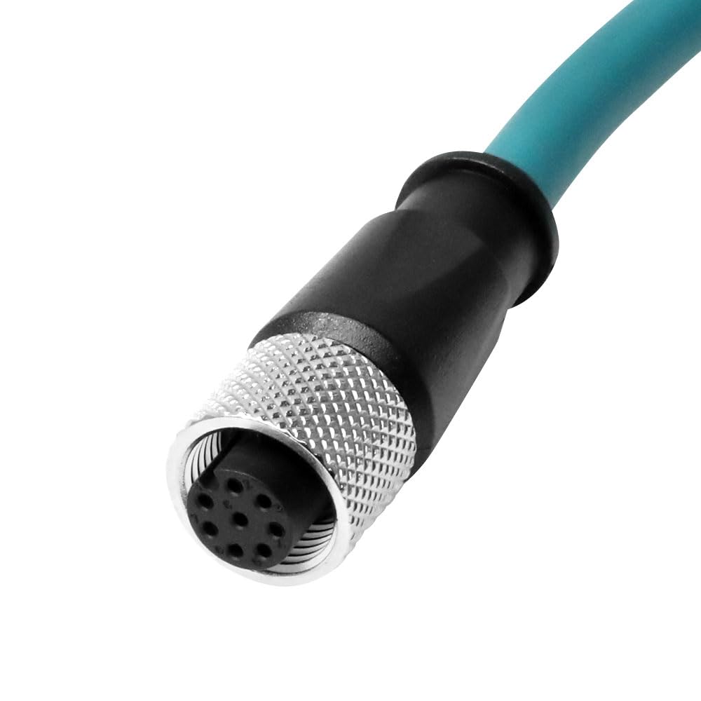 Alvin's Cables M12 A-Code 8 Pin Male to 8 Pin Female Cat6a High-Flex Shielded Sensor Actuator Cable for Cognex Industrial Camera 9.84ft