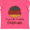 thumbnail image 4 of Inktastic I'm So Cute, I Must be German Sunflower Boys or Girls Toddler T-Shirt, 4 of 5