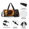thumbnail image 4 of Sikiie Sunflower Floral Butterfly Duffel Bag, Travel Bag, Sports Gym Bag - Ideal for Sports, Gym, Overnight Stays, 4 of 6