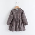 thumbnail image 6 of newwalpole Fashion Little Girls Floral Dress Long Sleeve Ruffled Cute Spring Autumn Gray for Size 7-8 Years, 6 of 9
