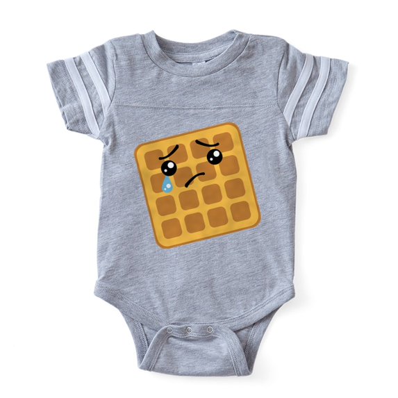 CafePress - Sad Waffle - Cute Infant Baby Football Bodysuit