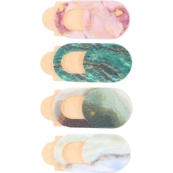 Computer Camera 4pcs Covers Pattern Cartoon Tablet Marbling Webcam Pad Peeping Color Your Mobile Home Decorative Marble Sticker Simple Camera Privacy Protectors Computer Stickers