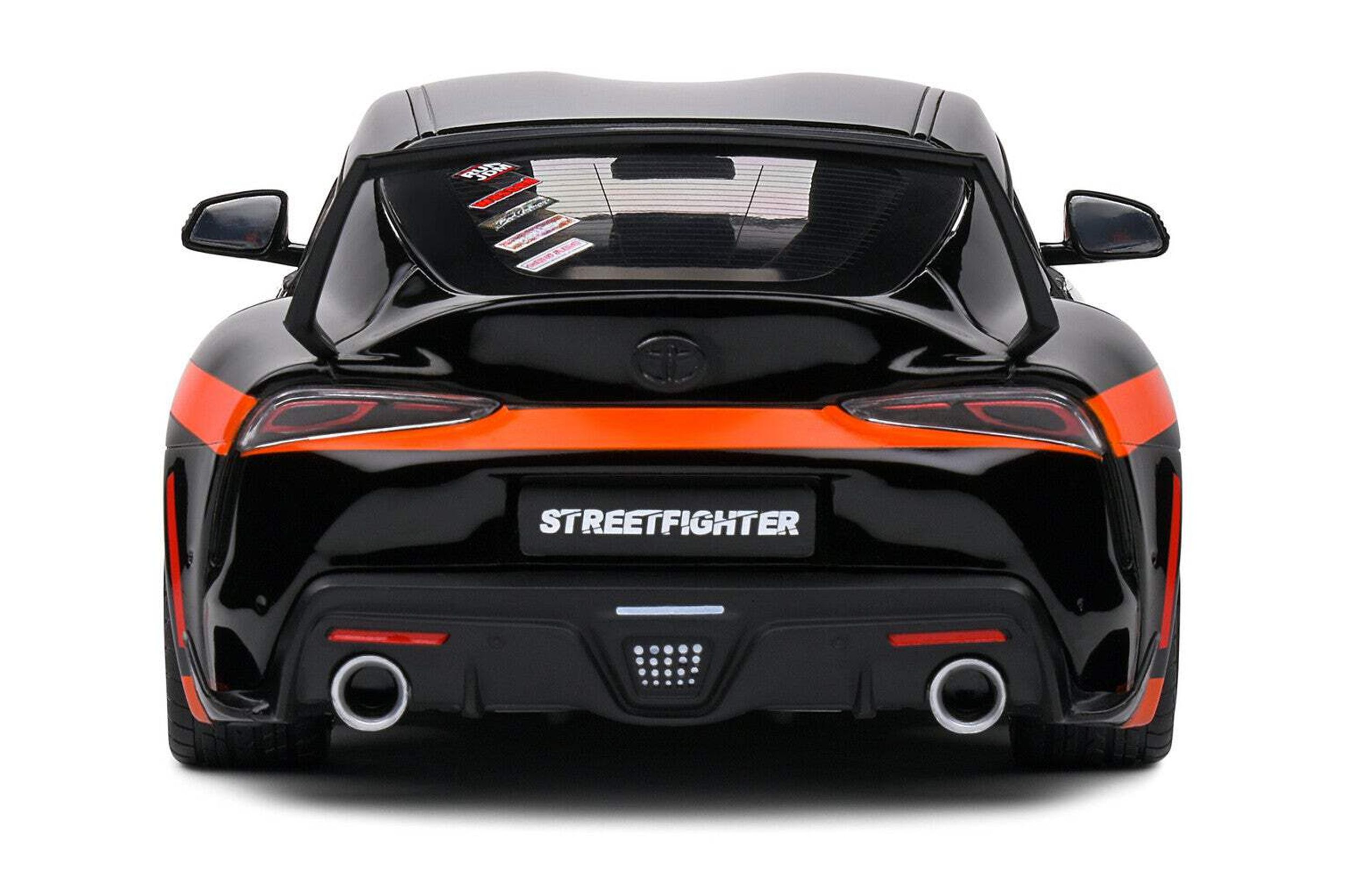 2024 Toyota GR Supra "StreetFighter" Orange and Black 1/18 Diecast Model Car by Solido