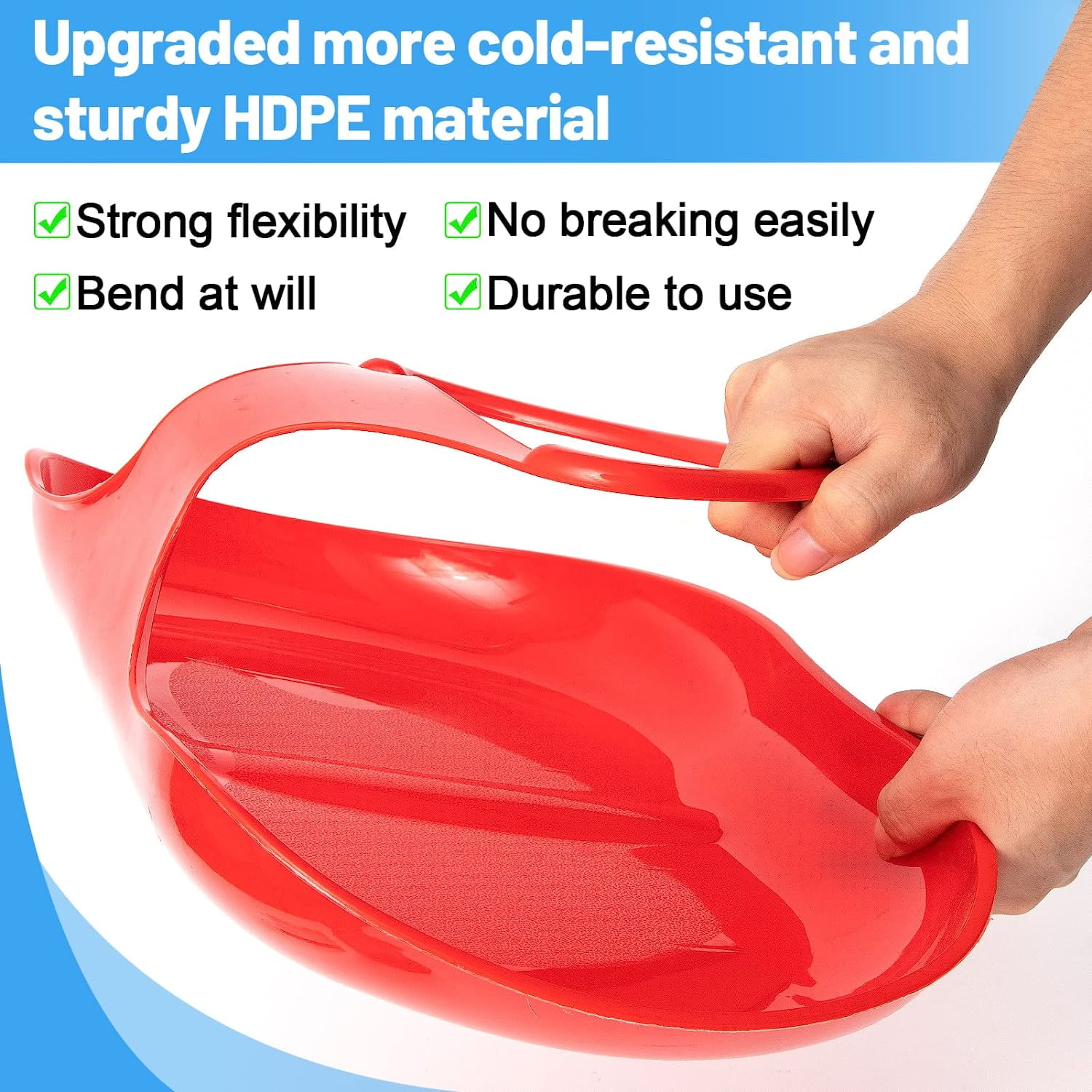 NimJoy 2 Packs Outdoor Plastic Snow Sleds Skiing Boards Snow Toys for Kids  Boys Girls, Random Color