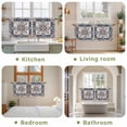 thumbnail image 6 of Boho Navy Blue Red Tier Curtains, Southwestern Geometric Vintage Art Light Filtering Kitchen Curtains, 2Pcs Rod Pocket Half Window Treatments Panels for Sink Cafe Cabinet Camper 27.5x24 Inches, 6 of 9