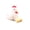 White, variant on Rooster Cute Keychain – Soft Stuffed Plush Toy Keyring for Kids' Backpack, Purse, 4-Inch Handmade Chicken Pendant