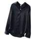 thumbnail image 3 of Blusa de mujer Camisa holgada de manga larga de satén Retro Girl Casual Top, Negro, M Kearding AP001166-20B, 3 of 7