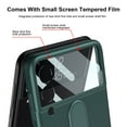 thumbnail image 3 of Decase For Samsung Galaxy Z Flip3 5G Shockproof Folding Metal Ring Stand Ultra Thin Hard PC Case Cover,Darkgreen, 3 of 5