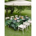 thumbnail image 4 of Outdoor Tablecloth with Umbrella Hole for Patio/Picnic/Party/Camping, Green Tropical Botanical Waterproof Table Cloth Rectangle Table Cover Washable, Summer Monstera Palm Leaves Black (60"x 102"), 4 of 8