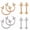 B, variant on 8PCS 20G Spikes Circular Barbell Horseshoe Lip Nipple Septum Hoop Ring Earring-A