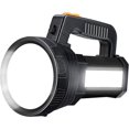 thumbnail image 1 of 15000 Lumens Rechargeable Super Bright Led Flashlight With 6 Light Modes, Waterproof Led Flashlight For Camping Emergency (black), 1 of 4