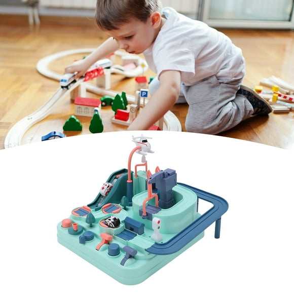 Race Track Car Set, Multiple Color Stable Preschool Toys Reasonable Mechanical Structure with 3+ Kids for Inoor