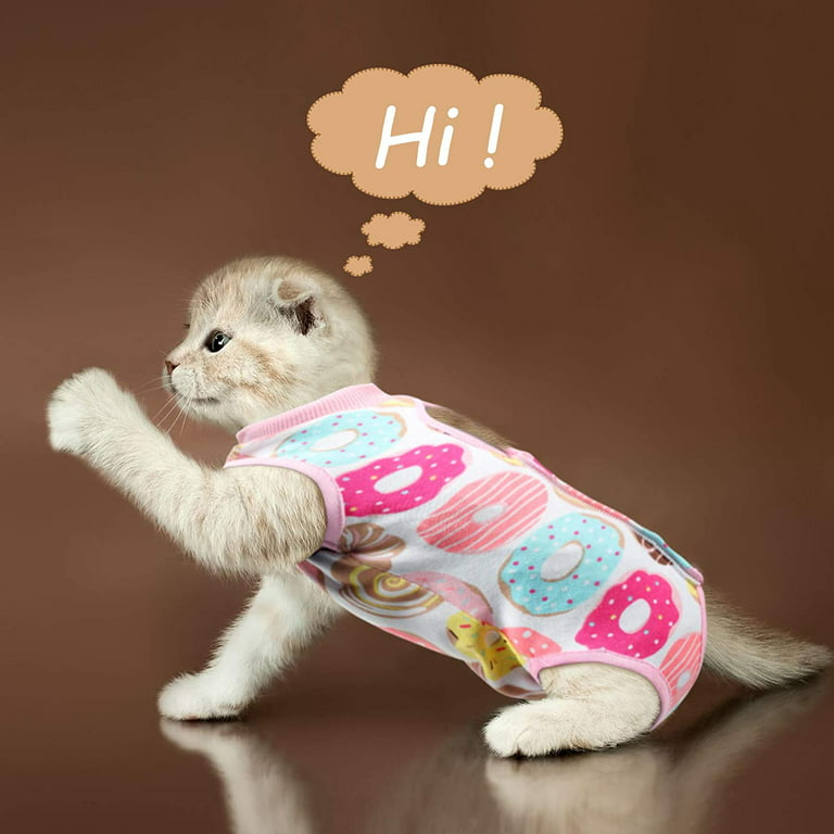 Cat Recovery Suit Breathable Prevent Licking Soft Cute Stylish Cat