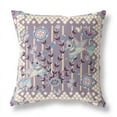 thumbnail image 2 of Pond Peacock Indoor/Outdoor Pillow in Muted Purple Yellow 26x26, 2 of 8