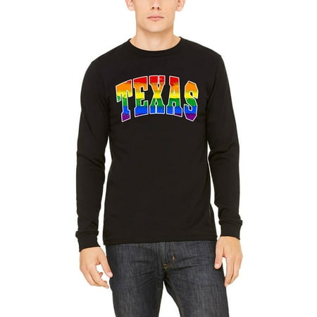Men's Rainbow Texas KT T75 Black Long Sleeve T-Shirt 2X-Large