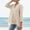 Beige, variant on Fashion Women Casual Loose Long Sleeve V-Neck and Linen Tops T-shirt Workout Tops for Women Loose Fit Womens Shirts Summer Shirt for Juniors Womens Loose Tops Casual Running Shirts Women Athletic Wear