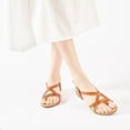 thumbnail image 5 of Ataiwee Women's Flat Slide Sandals - Casual Multiple Straps Criss Cross Thong Flat Summer Shoes., 5 of 7