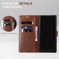 thumbnail image 5 of Wallet Case for Google Pixel 9 Pro XL,PU Leather Wallet Flip Kickstand Case [Magnetic Closure] [Wrist Strap] [Card Slots Holder] Embossed Butterfly & Flower Case for Women Girls,Brown, 5 of 9