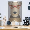 thumbnail image 6 of Luxe Metal Art 'Airedale Terrier Wearing Hipster Glasses' by Olga and Alexey Drozdov, Metal Wall Art, 12"x16", 6 of 7