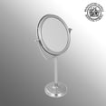 thumbnail image 5 of Table Makeup Mirror Chrome Brass Swivel Magnifying Two Sided Renovators Supply, 5 of 10
