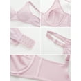thumbnail image 6 of Plus size bras for women underwire women's minimizer bra bralettes for women with support lifting bras for sagging breasts wire minimizing bra for large breasts Dark Pink 42H 42 H, 6 of 6