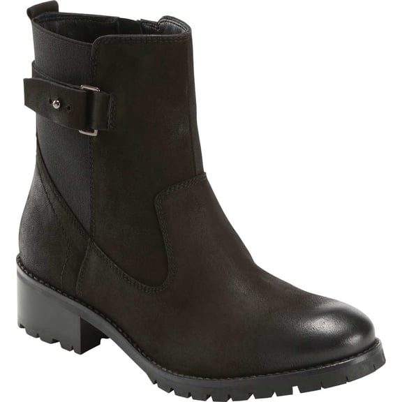 Women's Earth Dariya Arvada Ankle Bootie Black Nubuck 8.5 M