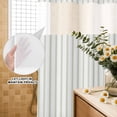 thumbnail image 1 of No Hook Shower Curtain with Built-in Rings - Sage Green Vintage Striped Washable Waterproof Fabric Bathroom Curtains for Hotel,Rentals, Stall 36 X 72 Inch , Abstract Modern Geometric Art, 1 of 8