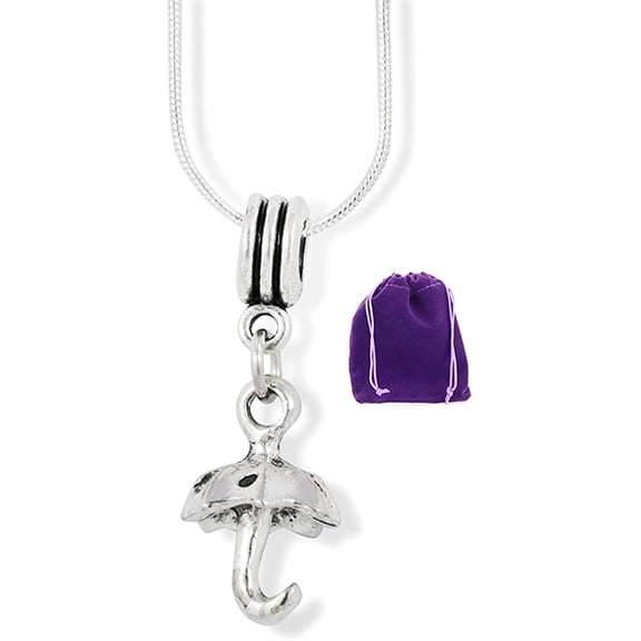 Emerald Park Jewelry Mushroom with Dots Charm Snake Chain Necklace