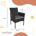 thumbnail image 4 of Amulay Set de Living x4 Ratán para Jardín - Gris Oscuro, 4 of 4