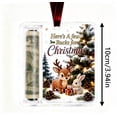 thumbnail image 2 of romoty Woodland Animals Christmas Cash Gift Ornament, Baby Fawn & Bunny by Tree Acrylic Money Holder for Holiday Home Decor, 2 of 5