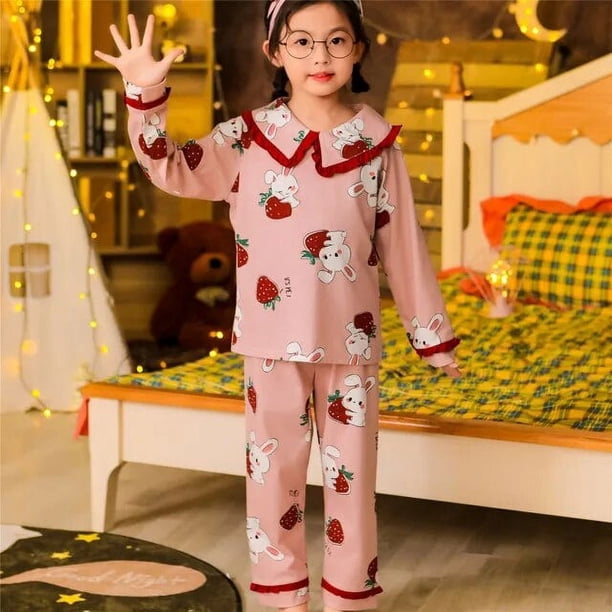 Pijamas para niños, otoño 2020, nueva ropa de dormir para niñas, ropa de niños y bebés, juegos de pijamas de dibujos animados, pijamas de algodón para niños