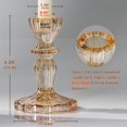 thumbnail image 2 of Portavelas Simeitol Glass Gold para velas cónicas, 6 unidades, 2 of 7