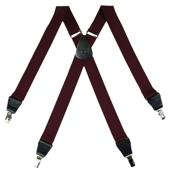 BuyYourTies - Burgundy Mens Classy Dress Suspender Made in USA