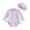 Light Pink, variant on WOYY Girls Long Sleeve Ruffle Rashguard with Hat Swimsuit Cute Beach Bathing Suit